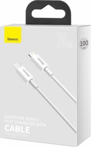 Kabel USB Baseus USB-C - Lightning 1 m Biały (6953156205314) 5