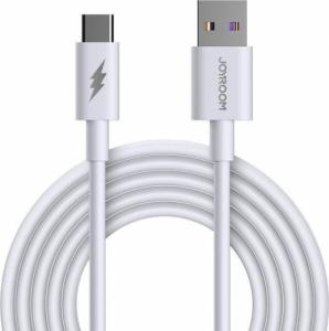 Kabel USB Joyroom USB-A - USB-C 1 m Biały (6941237136527) 1