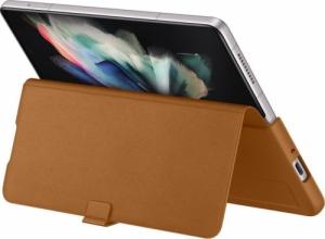 Samsung Samsung Leather Flip Cover etui pokrowiec do Samsung Galaxy Z Fold 3 obudowa z klapką podstawka brązowy (EF-FF926LAEGWW) 8