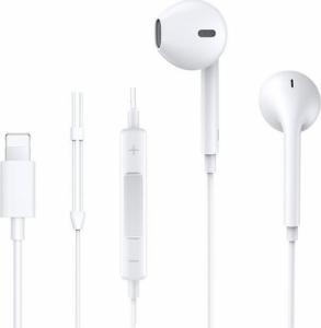 Słuchawki Joyroom Joyroom Ben Series douszne słuchawki przewodowe Lightning z pilotem i mikrofonem bialy (JR-EP3) 4