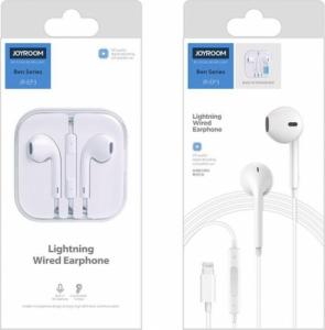 Słuchawki Joyroom Joyroom Ben Series douszne słuchawki przewodowe Lightning z pilotem i mikrofonem bialy (JR-EP3) 5
