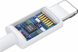 Słuchawki Joyroom Joyroom Ben Series douszne słuchawki przewodowe Lightning z pilotem i mikrofonem bialy (JR-EP3) 9