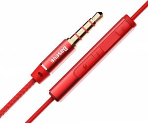 Słuchawki Baseus Baseus Encok H06 douszne słuchawki zestaw słuchawkowy z pilotem czerwony (NGH06-09) 17