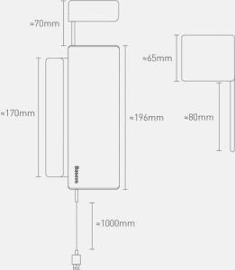 Baseus Baseus samochodowy organizer uchwyt na kubek HUB 2x USB do ładowania czarny (CRCWH-A01) 5