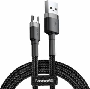 Kabel USB Baseus USB-A - microUSB 1 m Czarno-szary (921000760612) 1