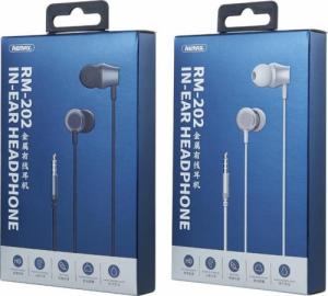 Słuchawki Remax Remax Deep BASS przewodowe dokanałowe słuchawki 3,5 mm mini jack czarny (RM-202 tarnish) 3
