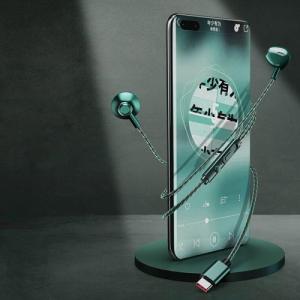 Słuchawki Remax REMAX douszne słuchawki zestaw słuchawkowy z pilotem i mikrofonem USB Typ C srebrny (RM-711a Silver) 2