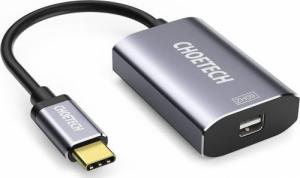 Adapter USB Choetech Choetech jednokierunkowy kabel przejściówka adapter z USB Typ C na mini DisplayPort 4K 60Hz szary (HUB-M06) 1