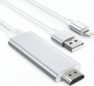 Kabel USB Choetech USB-A + HDMI - Lightning 1.8 m Biały (6971824978612) 1