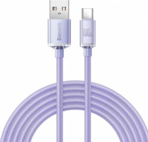 Kabel USB Baseus USB-A - USB-C 2 m Fioletowy (6932172602857) 1