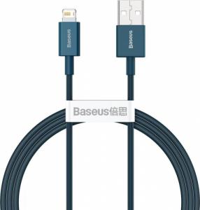 Kabel USB Baseus USB-A - Lightning 1 m Niebieski (6953156205420) 1