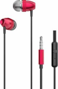 Słuchawki Dudao Dudao przewodowe słuchawki dokanałowe zestaw słuchawkowy ze złączem 3,5 mm mini jack czerwony (X2Pro red) 1