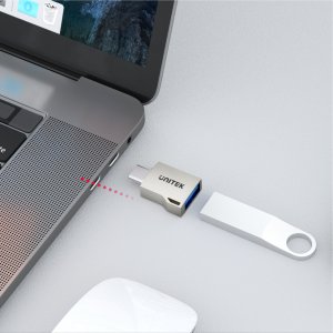 Adapter USB Unitek A1025GNI USB-A - USB-C Srebrny  (A1025GNI) 5