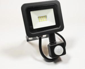 Naświetlacz SuperLed Naświetlacz LED halogen z czujnikiem ruchu 10W/800lm/IP65 biała zimna 1