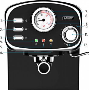 Ekspres ciśnieniowy Yoer Breve EM01BK 5