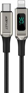 Kabel USB Acefast USB-C - Lightning 1.2 m Srebrny (6974316281047) 1
