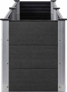 vidaXL vidaXL Podwyższona donica ogrodowa, 200x50x54 cm, WPC, szara 4