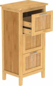 Eisl EISL Szafka łazienkowa z 3 szufladami, bambusowa, 30x42x82 cm 4