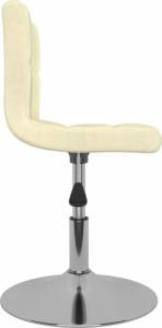 vidaXL vidaXL Obrotowe krzesła stołowe, 6 szt., kremowe, obite tkaniną 3
