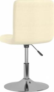 vidaXL vidaXL Obrotowe krzesła stołowe, 6 szt., kremowe, obite tkaniną 5