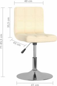 vidaXL vidaXL Obrotowe krzesła stołowe, 6 szt., kremowe, obite tkaniną 9