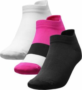 4f Skarpety damskie 4F czarne, fuksja, białe H4L22 SOD002 20S+55S+10 : Rozmiar - 39-42 3