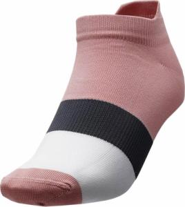 4f Skarpety damskie 4F jasny róż, multikolor, biały H4L22 SOD002 56S+90S+10 : Rozmiar - 39-42 2