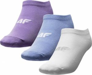 4f Skarpety dla dziewczynki 4F biały melanż, jasny niebieski, jasy fiolet HJL22 JSOD003 10M+34S+52 : Rozmiar - 32-35 3