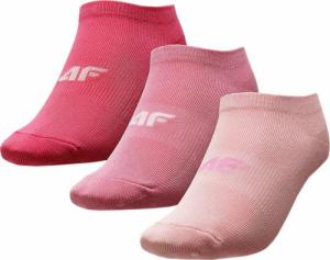 4f Skarpety dla dziewczynki 4F jasny róż, różowy, fuksja HJL22 JSOD003 56S+54S+55S : Rozmiar - 36-38 3