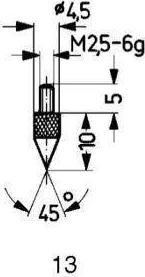 Kafer Koncowka pomiar.stalowa, typ 13/45 KFER 1