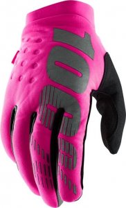 100% Rękawiczki 100% BRISKER Women's Glove neon pink black roz. XL (długość dłoni 187-193 mm) 3
