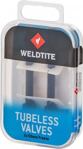 Weldtite Zestaw wentyli WELDTITE TUBELESS VALVE KIT 2 x 55mm Presta (pudełko) (NEW) 2
