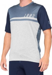 100% Koszulka męska 100% AIRMATIC Jersey krótki rękaw steel blue grey roz. L (NEW 2021) 1