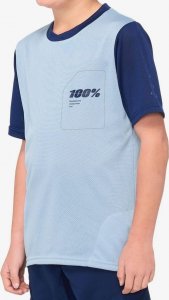 100% Koszulka juniorska 100% RIDECAMP Youth Jersey krótki rękaw light slate navy roz. M (NEW 2021) 1
