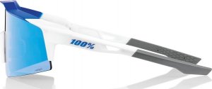 100% Okulary 100% SPEEDCRAFT SL Matte White/Metallic Blue - HiPER Blue Multilayer Mirror Lens (Szkła Niebieskie Lustrzane Wielowarstwowe LT 15% + Szkła Przeźroczyste LT 93%) (NEW 2021) 5
