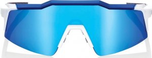100% Okulary 100% SPEEDCRAFT SL Matte White/Metallic Blue - HiPER Blue Multilayer Mirror Lens (Szkła Niebieskie Lustrzane Wielowarstwowe LT 15% + Szkła Przeźroczyste LT 93%) (NEW 2021) 6