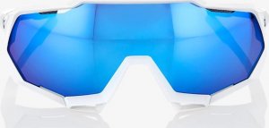 100% Okulary 100% SPEEDTRAP Matte White - HiPER Blue Multilayer Mirror Lens (Szkła Niebieskie Lustrzane Wielowarstwowe LT 13% + Szkła Przeźroczyste LT 93%) (NEW 2021) 2