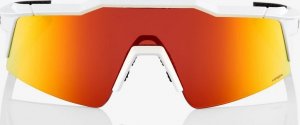 100% Okulary 100% SPEEDCRAFT SL Soft Tact Off White - HiPER Red Multilayer Mirror Lens (Szkła Czerwone Lustrzane Wielowarstwowe LT 21% + Szkła Przeźroczyste LT 93%) 2