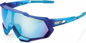 100% Okulary 100% SPEEDTRAP Matte Metallic Into the Fade - Blue Topaz Multilayer Mirror Lens (Szkła Błękitne Lustrzane Wielowarstwowe LT 11% + Szkła Przeźroczyste LT 93%) (NEW 2021) 1