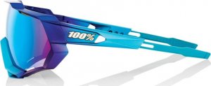 100% Okulary 100% SPEEDTRAP Matte Metallic Into the Fade - Blue Topaz Multilayer Mirror Lens (Szkła Błękitne Lustrzane Wielowarstwowe LT 11% + Szkła Przeźroczyste LT 93%) (NEW 2021) 5