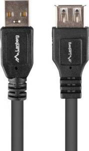 Kabel USB Lanberg USB-A - USB-A 1 m Czarny (CA-USBE-15CU-0010-BK) 1