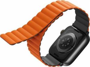 Uniq UNIQ pasek Revix Apple Watch Series 4/5/6/7/SE 44/45mm. Reversible Magnetic szary-pomarańczowy/grey-orange 1