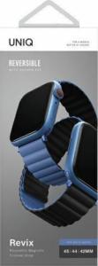 Uniq UNIQ pasek Revix Apple Watch Series 4/5/6/7/SE 44/45mm. Reversible Magnetic czarny-niebieski/black-blue 8