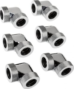 Raijintek Raijintek Pelias D140906, 14mm, 90 Grad Adapter - 6er-Pack, silber 1