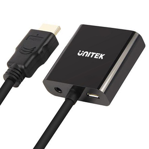 Adapter AV Unitek HDMI - D-Sub (VGA) + Jack 3.5mm czarny (Y-6333) 2