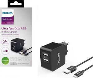 Ładowarka Philips DLP2307 2x USB-A 3 A (28689) 2