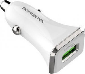 Ładowarka ŁADOWARKA SAMOCHODOWA 3A + KABEL TYP-C BIAŁA SOMOSTEL 3100mAh SMS-A43 QUICK CHARGE USB-C QC 3.0 2