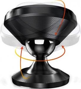 UCHWYT UNIWERSLANY SAMOCHODOWY Z MAGNESEM MAGNETYCZNY PREMIUM BLACK METAL 3