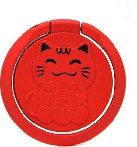 UCHWYT TELEFONU STOJAK KITTY UNIWERSALNY VEGA CZERWONY RING HOLDER RED 3
