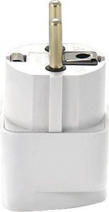 ADAPTER ZASILANIA POLSKA Wielka Brytania BIAŁY Z ZABEZPIECZENIEM PRZEJŚCIE AC PL - UK 3